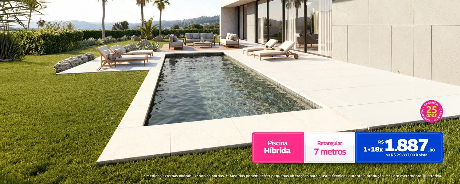 Piscina Retangular híbrida