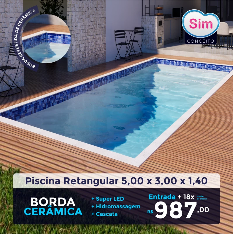 Retangular 5x3x1,40