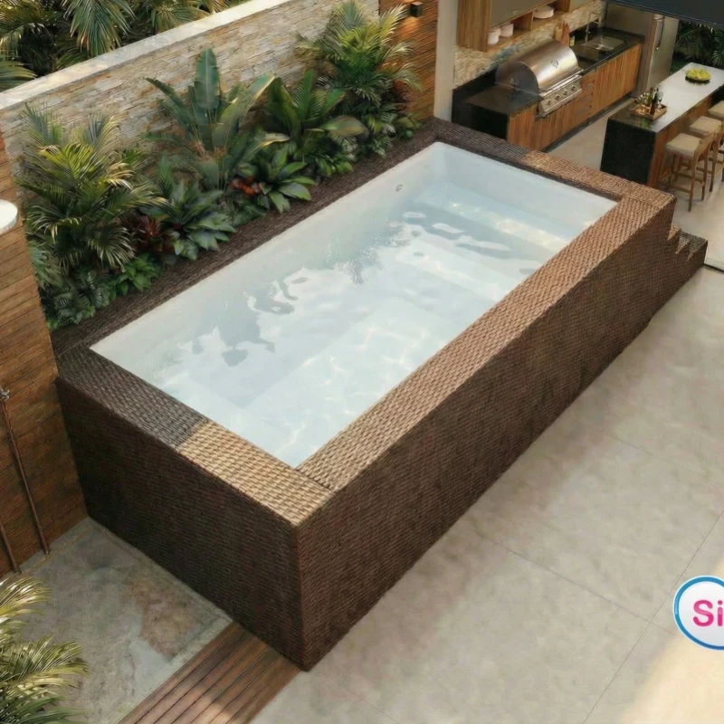 Piscina De Fibra Elevada Compacta 3.500 | Sem Escavação