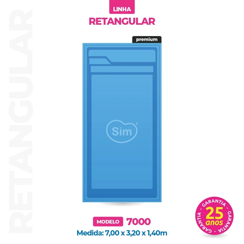 Modelo Retangular Premium 7 Metros