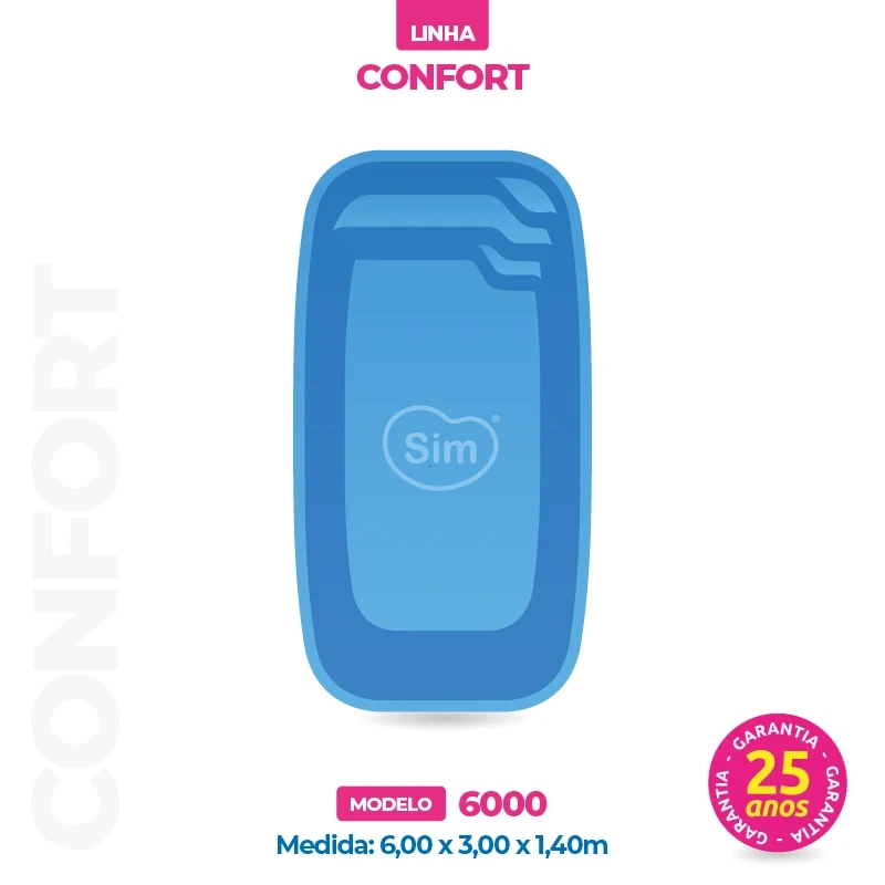 Piscina Confort 6X3X1,40