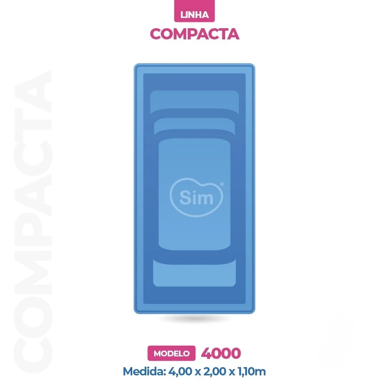 Piscina De Fibra Elevada Compacta 4000 | Sem Escavação