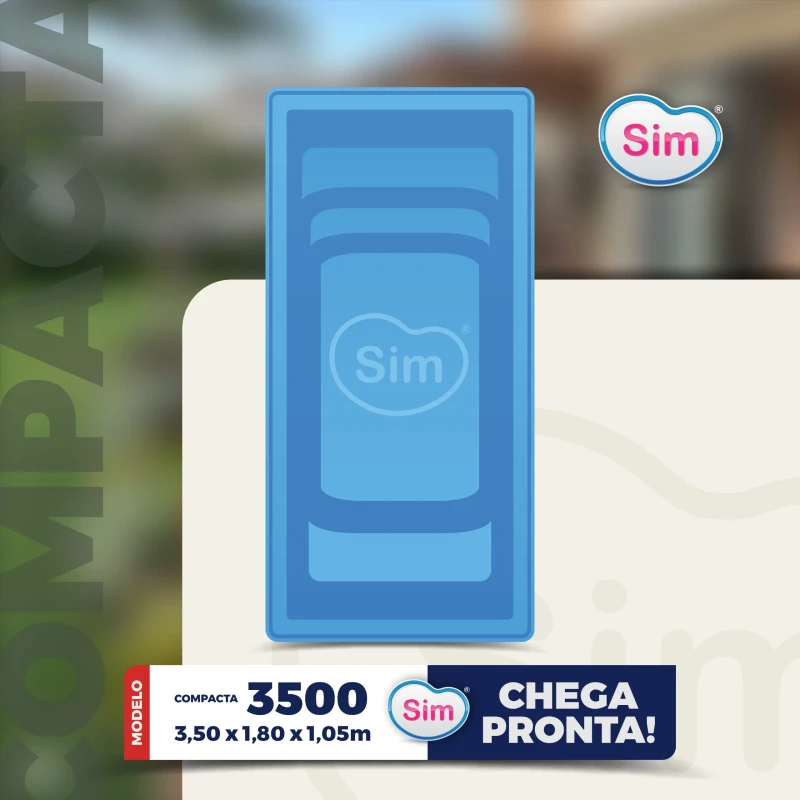 Piscina De Fibra Elevada Compacta | Sem Escavação