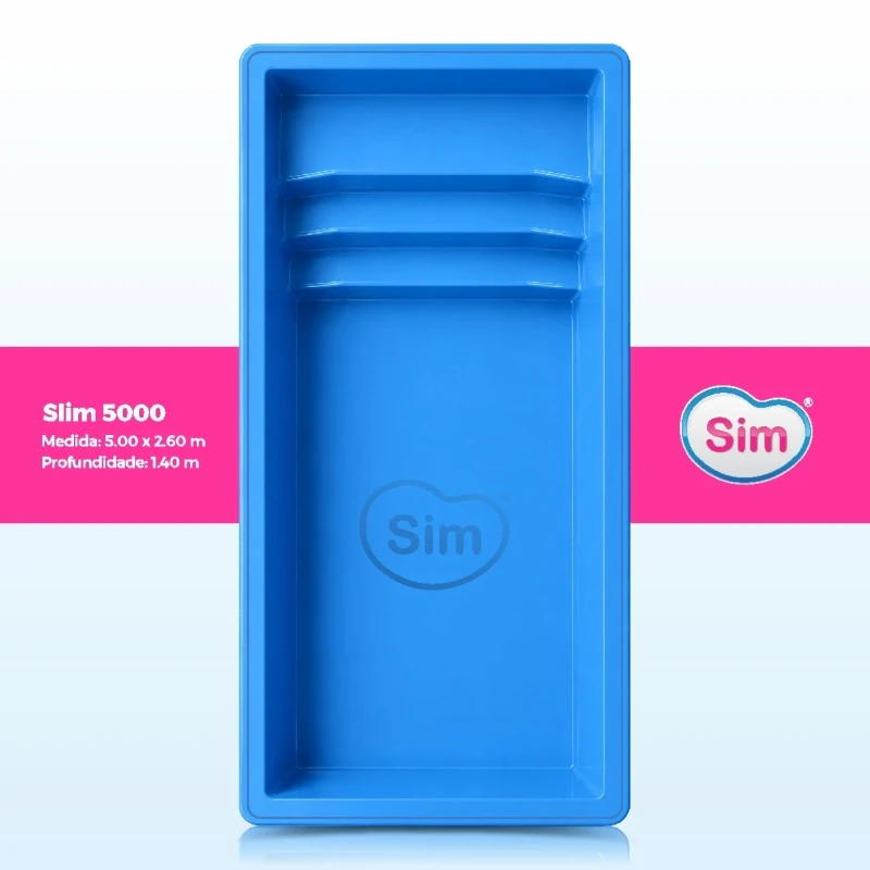 Piscina Retangular Slim 5 Metros